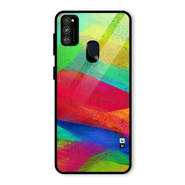 Paint Art Pattern Glass Back Case for Galaxy M21