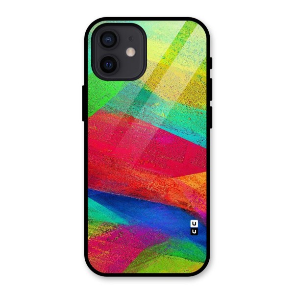 Paint Art Pattern Glass Back Case for iPhone 12