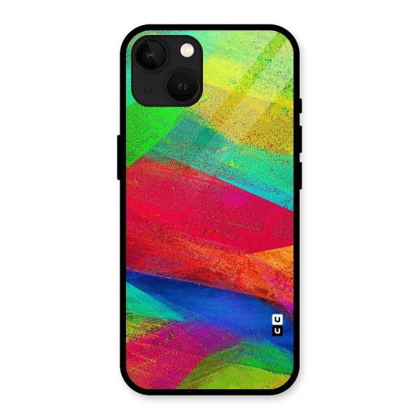 Paint Art Pattern Glass Back Case for iPhone 13