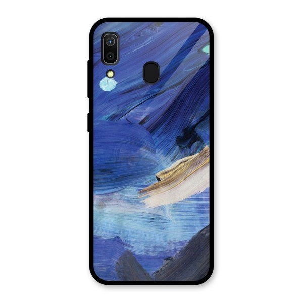 Paint Brush Strokes Glass Back Case for Galaxy A30