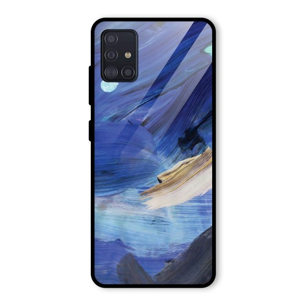 Paint Brush Strokes Glass Back Case for Galaxy A51