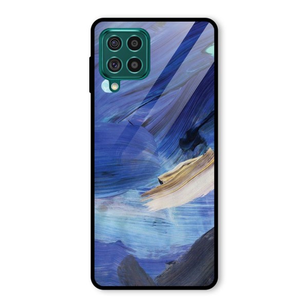 Paint Brush Strokes Glass Back Case for Galaxy F62