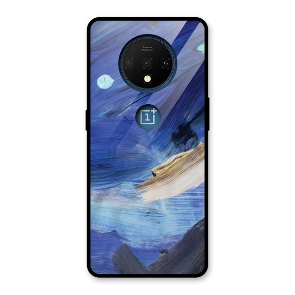 Paint Brush Strokes Glass Back Case for OnePlus 7T