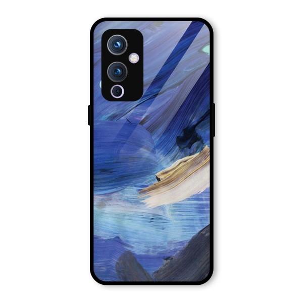 Paint Brush Strokes Glass Back Case for OnePlus 9