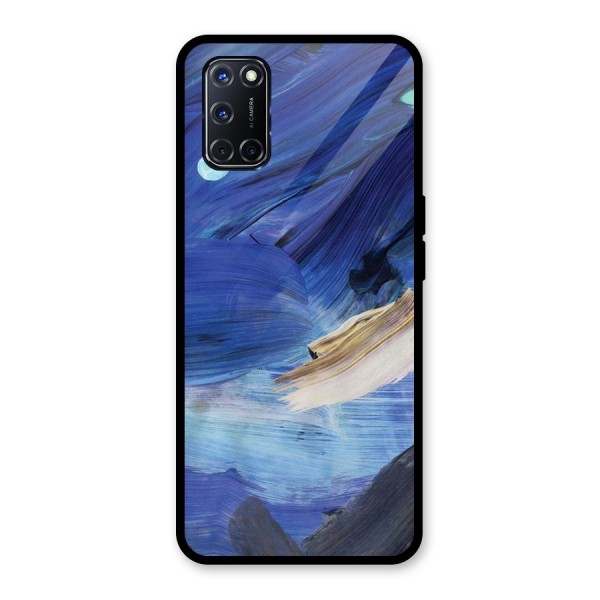 Paint Brush Strokes Glass Back Case for Oppo A52