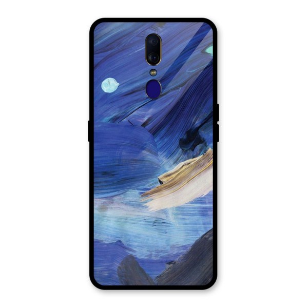 Paint Brush Strokes Glass Back Case for Oppo F11