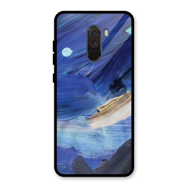 Paint Brush Strokes Glass Back Case for Poco F1