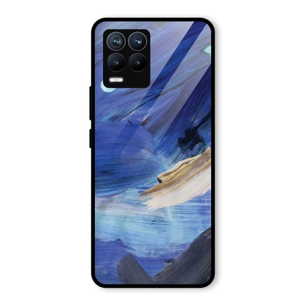 Paint Brush Strokes Glass Back Case for Realme 8