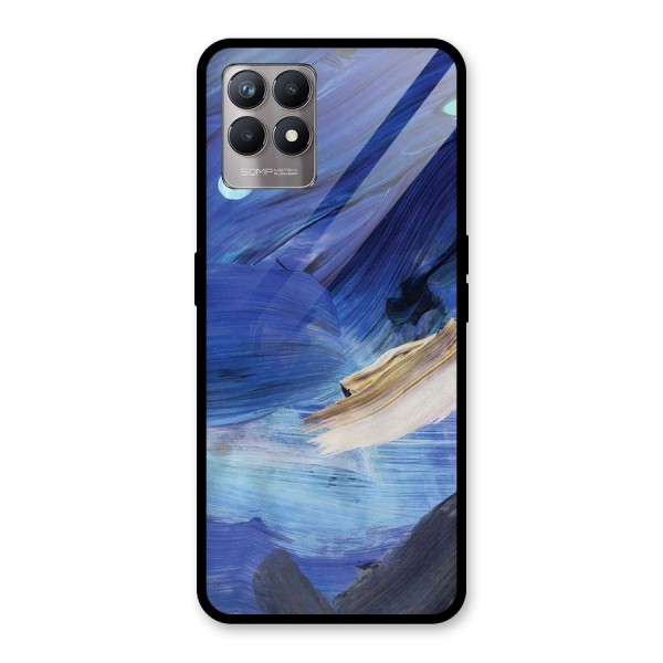 Paint Brush Strokes Glass Back Case for Realme 8i