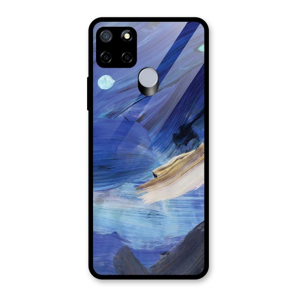 Paint Brush Strokes Glass Back Case for Realme C12