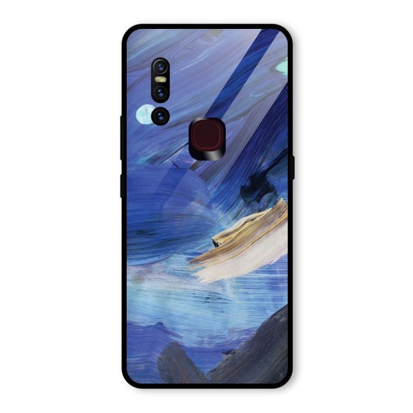 Paint Brush Strokes Glass Back Case for Vivo V15