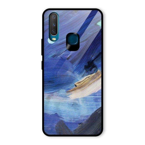 Paint Brush Strokes Glass Back Case for Vivo Y15