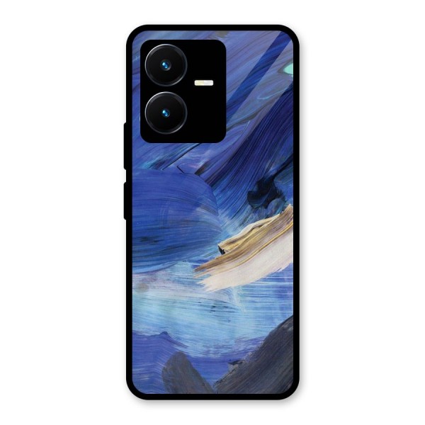 Paint Brush Strokes Glass Back Case for Vivo Y22