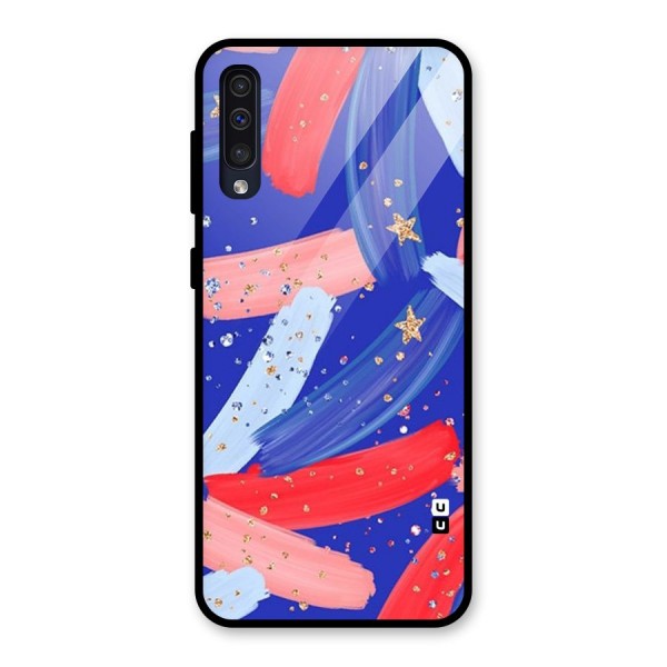 Paint Stars Glass Back Case for Galaxy A50s