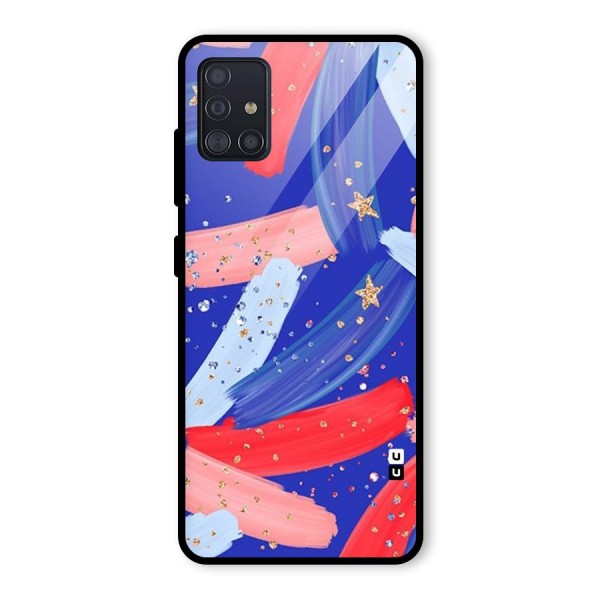 Paint Stars Glass Back Case for Galaxy A51