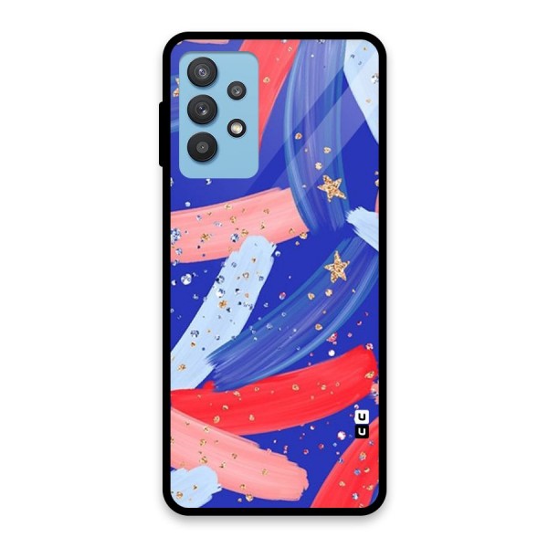 Paint Stars Glass Back Case for Galaxy M32 5G