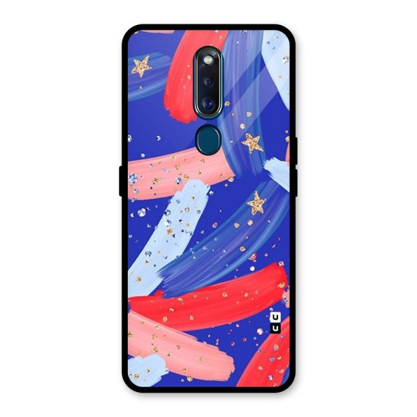 Paint Stars Glass Back Case for Oppo F11 Pro