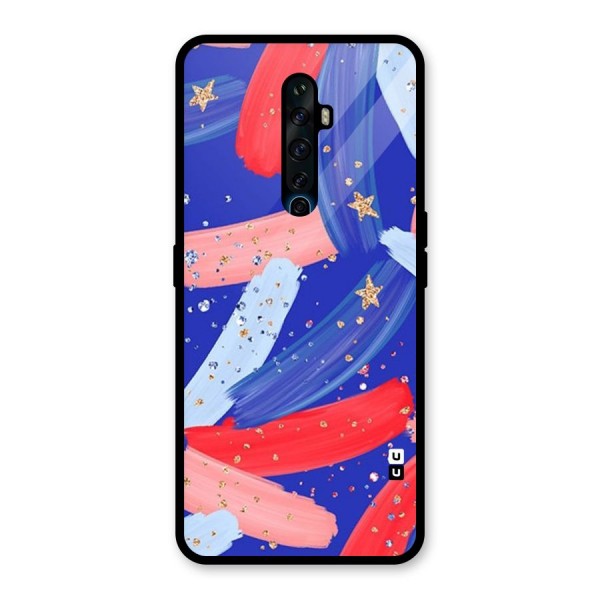 Paint Stars Glass Back Case for Oppo Reno2 Z