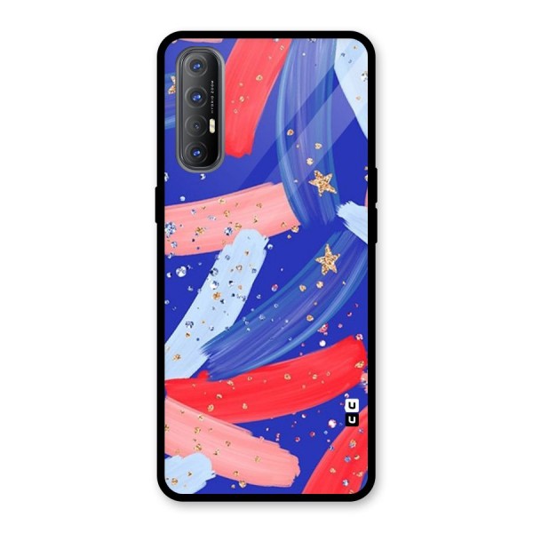 Paint Stars Glass Back Case for Oppo Reno3 Pro