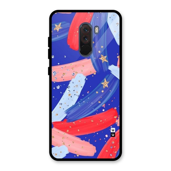 Paint Stars Glass Back Case for Poco F1