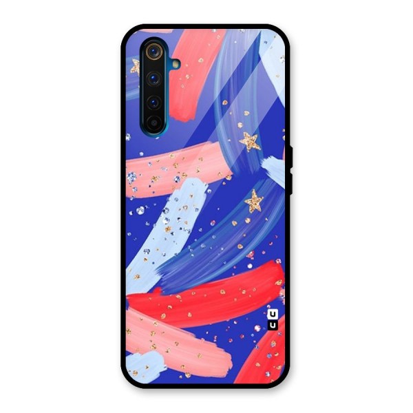 Paint Stars Glass Back Case for Realme 6 Pro