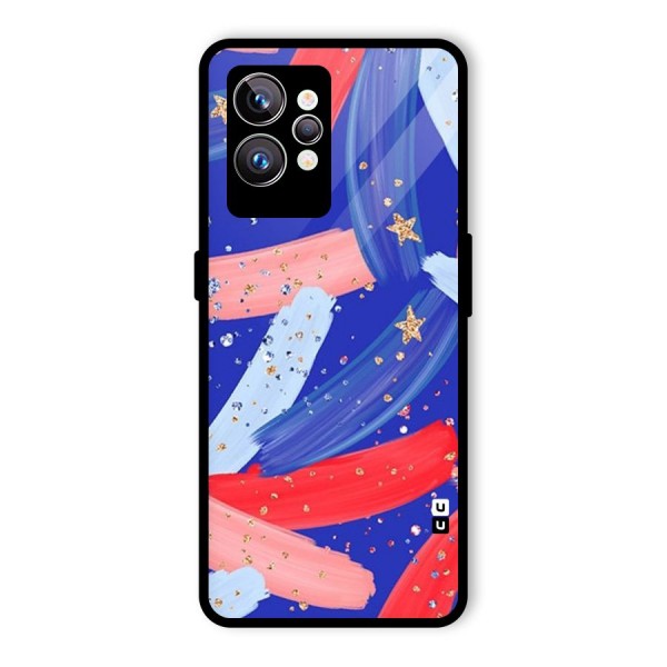 Paint Stars Glass Back Case for Realme GT2 Pro