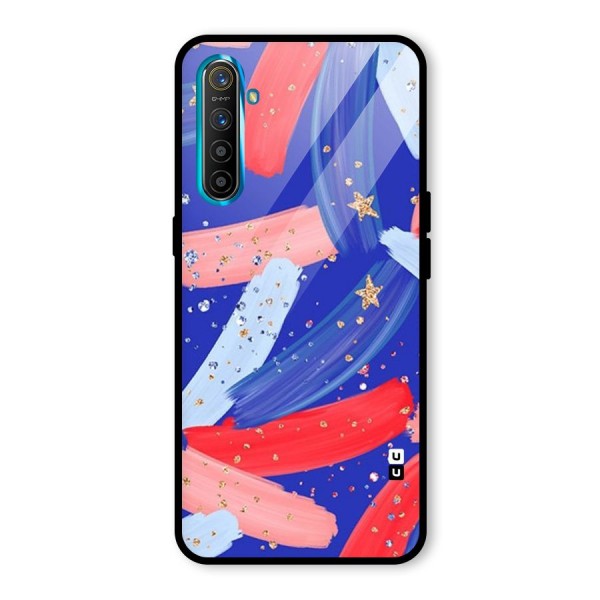 Paint Stars Glass Back Case for Realme XT