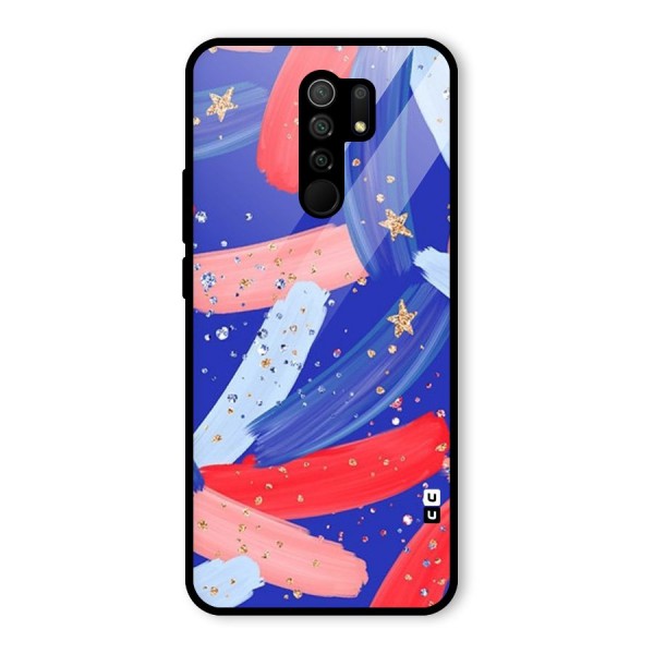 Paint Stars Glass Back Case for Redmi 9 Prime