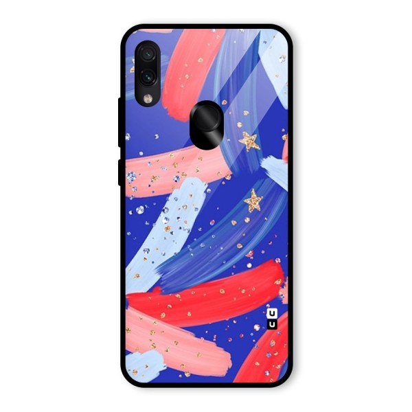 Paint Stars Glass Back Case for Redmi Note 7