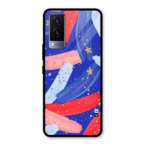 Paint Stars Glass Back Case for Vivo V21e 5G