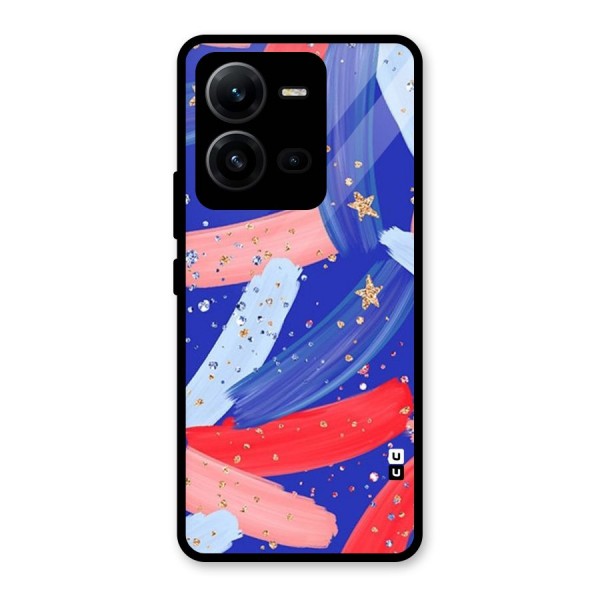 Paint Stars Glass Back Case for Vivo V25