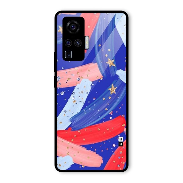 Paint Stars Glass Back Case for Vivo X50 Pro