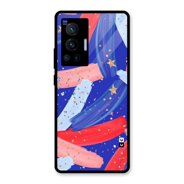 Paint Stars Glass Back Case for Vivo X70 Pro