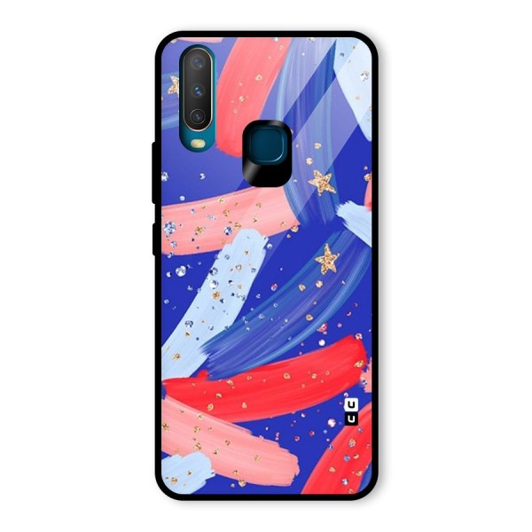 Paint Stars Glass Back Case for Vivo Y12