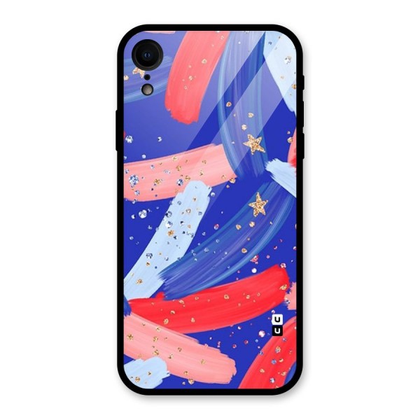 Paint Stars Glass Back Case for XR