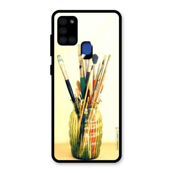 Paint Vass Glass Back Case for Galaxy A21s