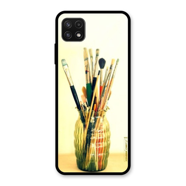 Paint Vass Glass Back Case for Galaxy A22 5G