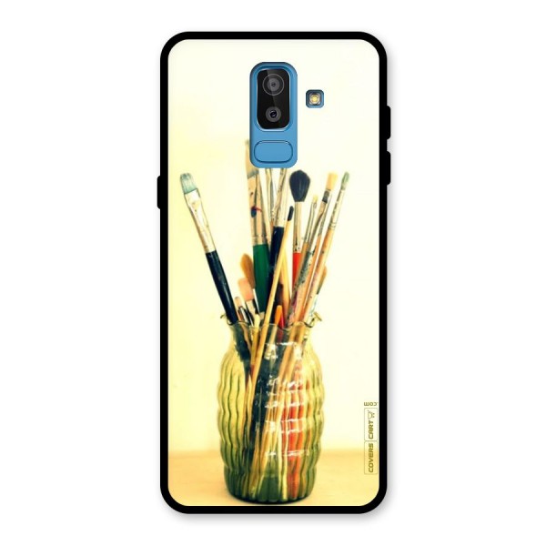 Paint Vass Glass Back Case for Galaxy J8