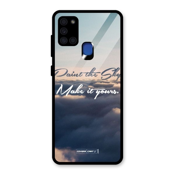 Paint the Sky Glass Back Case for Galaxy A21s