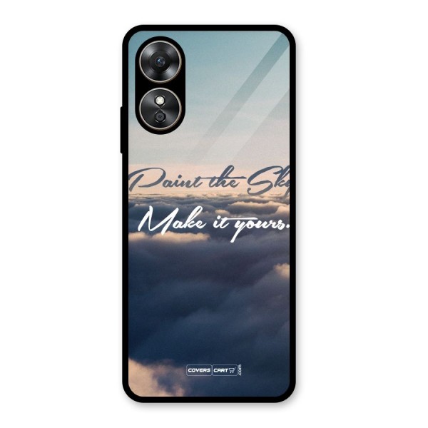 Paint the Sky Glass Back Case for Oppo A17