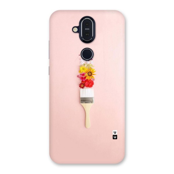 Painted Flowers Back Case for Nokia 8.1