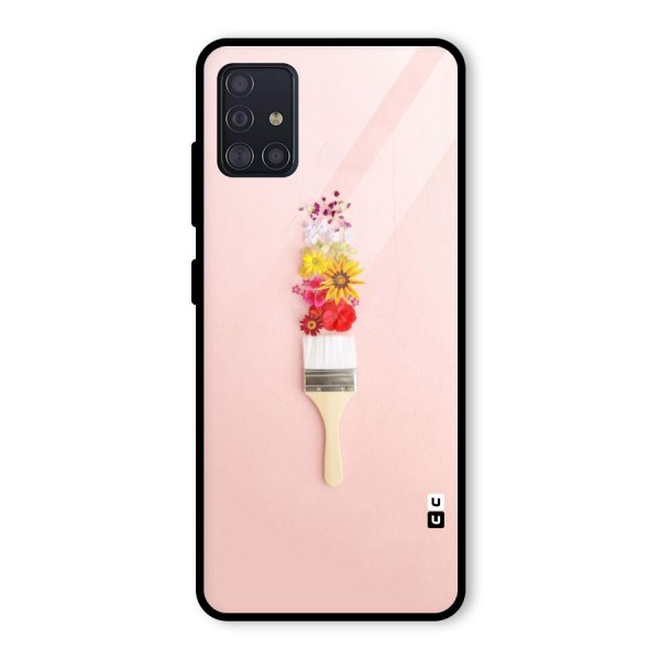 Painted Flowers Glass Back Case for Galaxy A51