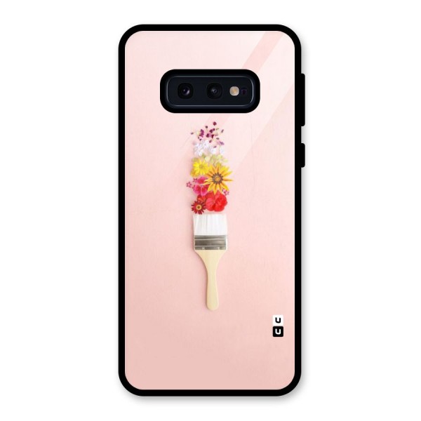 Painted Flowers Glass Back Case for Galaxy S10e