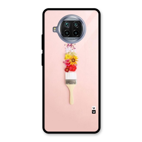 Painted Flowers Glass Back Case for Mi 10i