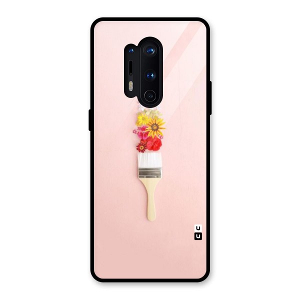 Painted Flowers Glass Back Case for OnePlus 8 Pro