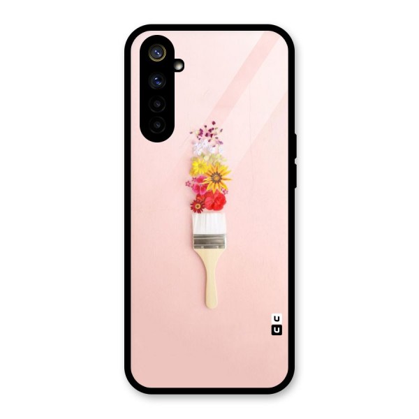 Painted Flowers Glass Back Case for Realme 6