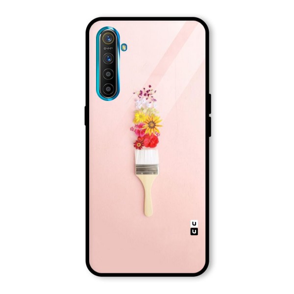 Painted Flowers Glass Back Case for Realme XT