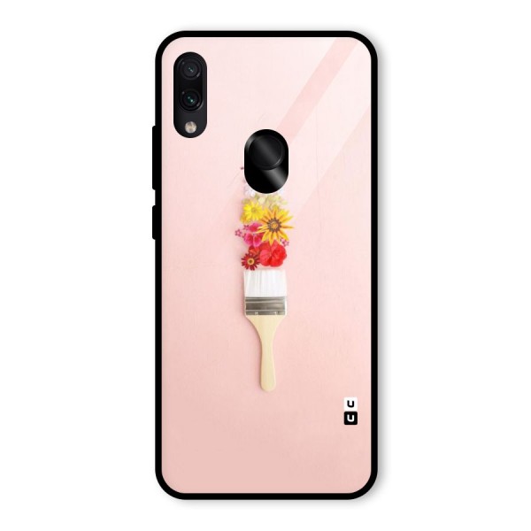 Painted Flowers Glass Back Case for Redmi Note 7