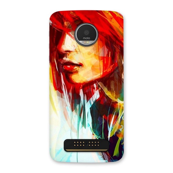 Painted Girl Back Case for Moto Z Play