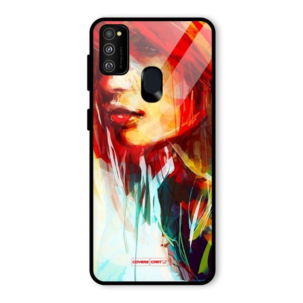 Painted Girl Glass Back Case for Galaxy M21